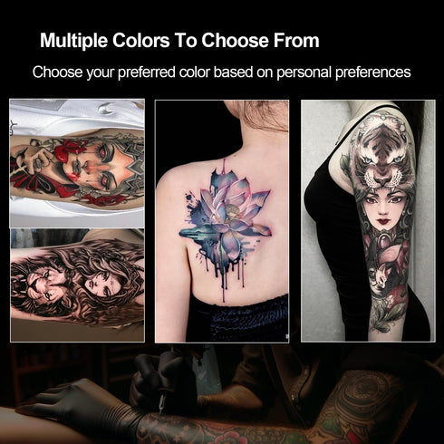 200PCS Heart Shaped Tattoo Ink Caps, Disposable Plastic Ink Cups with Base for Tattooing and Permanent Makeup