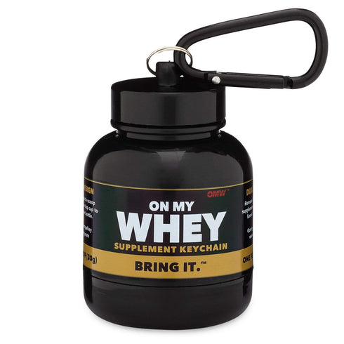 Protein Powder and Supplement Funnel Keychain, Portable Container for Gym, Travel, Combo 2-Pack