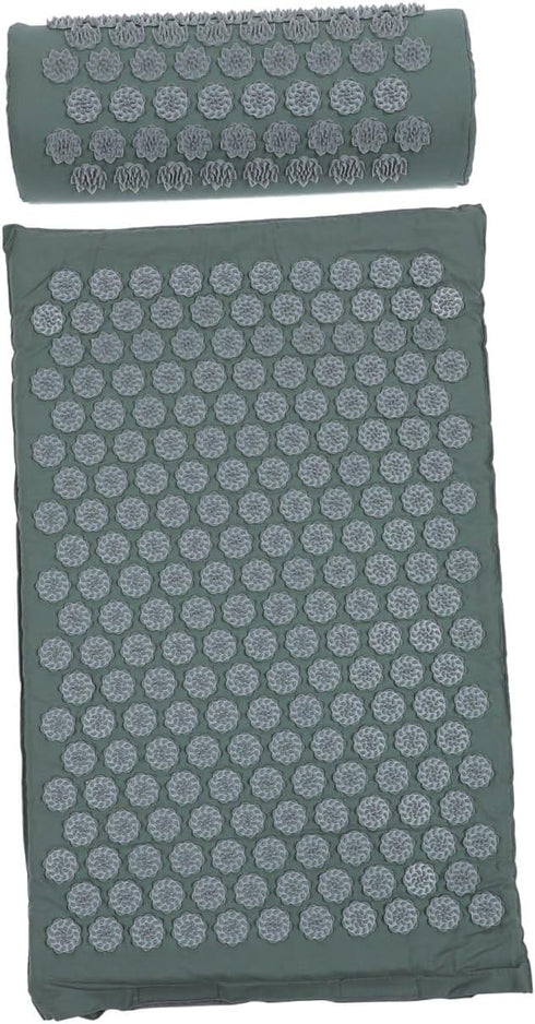 Set FRCOLOR Acupressure Massage Mat and Relief Massage Pillow with Non-Slip Surface, Portable Carrying Bag Included