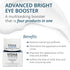 Visha Skincare Advanced Bright Eye Booster 4 in 1 Cream, Under Eye Cream for Dark Circles, 0.5oz