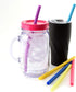 Norpro 474 Reusable Jumbo Silicone Drinking Straws - Includes 2 Cleaning Brushes