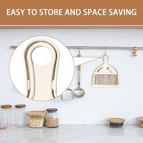 Mini Broom and Small Dustpan Brush Set, Hand Broom and Dustpan for Home, Camping, and Pets