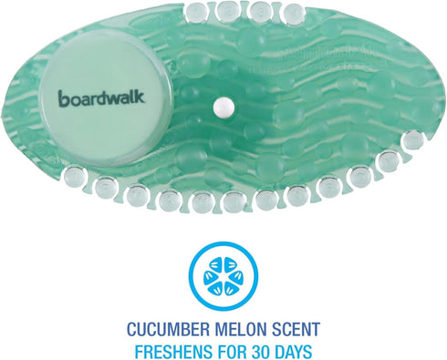 Boardwalk CURVP010I060M02AAS8100 Solid Curve Air Freshener - Cucumber Melon Fragrance, Green (10/Box)