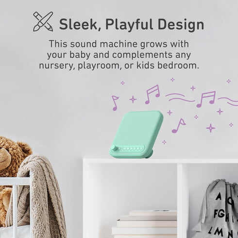 Pure Enrichment PureBaby Sound Machine - All-Natural Sounds Include Lullaby, Heartbeat, White Noise, Fan, Ocean