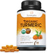 Sunergetic USDA Certified Organic Turmeric Supplement – 1,400mg of Turmeric per Serving with Organic Black Pepper - 180