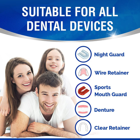 Retainer and Denture Cleaning Tablets, 120 Tablets, Remove Plaque, Odors, and Stains