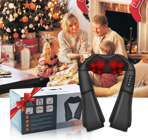 Neck Massager with Heat - Shiatsu Deep Tissue Massager for Neck, Back, and Shoulder Relaxation at Home