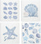 LARTSFRO Beach Ocean Swedish Dishcloths for Kitchen, Shells Swedish Dish Cloths for Ocean,