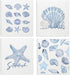 LARTSFRO Beach Ocean Swedish Dishcloths for Kitchen, Shells Swedish Dish Cloths for Ocean,