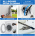 Dryer Vent Cleaner Kit, 17-Piece All-Round Cleaning Kit with 60 Feet Brush, Vacuum Cleaner Hose Attachment, Lint Trap