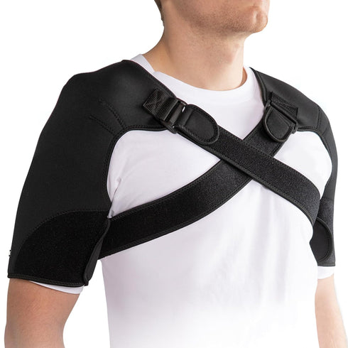 Double Shoulder Brace: Adjustable Support for Women & Men Shoulder Pain Relief for Rotator Cuff and Frozen Shoulder
