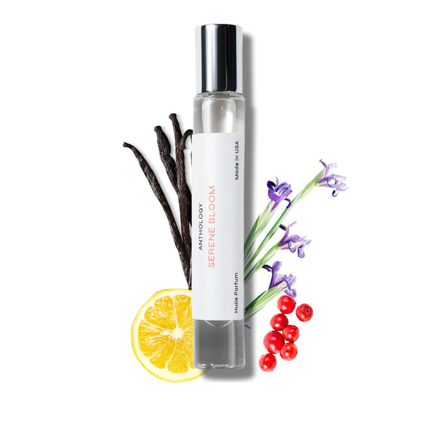 ANTHOLOGY Serene Bloom Roll on Perfume Oil for Women 0.3oz - Alcohol Free, Travel Size