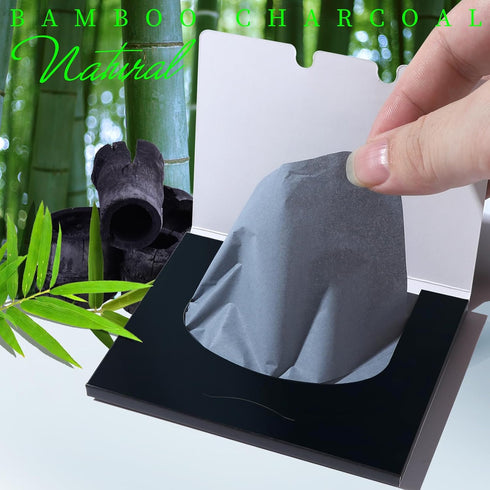 Teenitor 800 Counts Oil Blotting Papers, Bamboo Charcoal Sheets for Oily Skin, Large 10cmx7cm