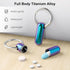 Small Pill Case Keychain, Portable Waterproof Titanium Pocket Organizer for Travel