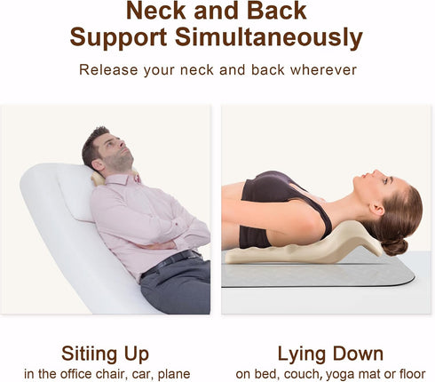 Neck and Shoulder Relaxer with Upper Back Massage Point, Cervical Traction Device Neck Stretcher for TMJ Pain Relief
