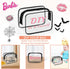 12 PCS Clear Toiletry Bag for Women and Men, Transparent TSA Approved Cosmetic Organizer Pouch (Black, Small)