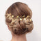 Sither Bridal Leaf Headband, Gold Hair Vine Headband for Wedding Flower Girl, Boho Hair Accessory