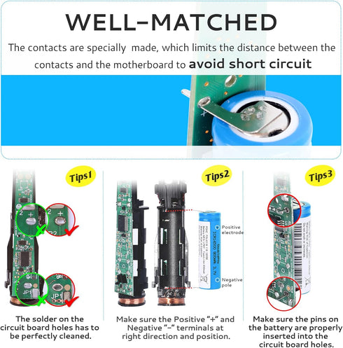 Electric Toothbrush Battery Replacement - for Philips Sonicare Parts HX6300 HX6500 HX6610 HX6700 HX6900 HX9300 Series