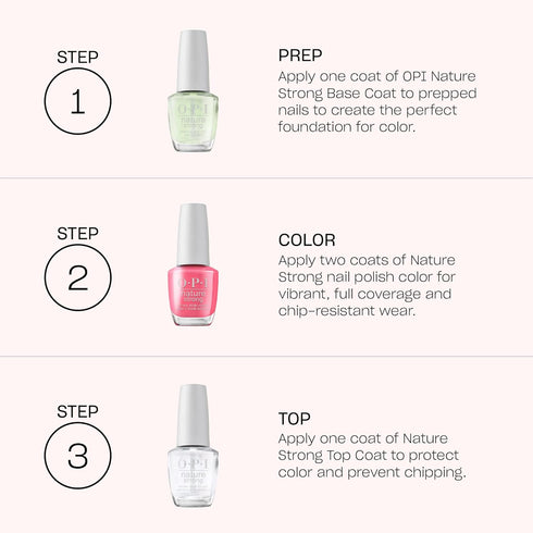 OPI Nature Strong Natural Origin Nail Polish - Clear Gel Like Eco-Friendly Base Coat & Top Coat