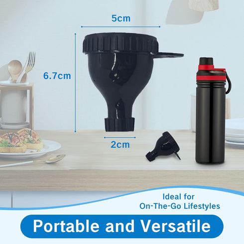 YAFIYGI 2Pack Protein Powder Container to go Portable Supplement Funnels for Filling Bottles with Protein Powder