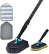 Shower Cleaning Brush with Long Handle, 3 in 1 Tub and Tile Scrubber Brush, 50.4'' Extendable for Bathroom Cleaning