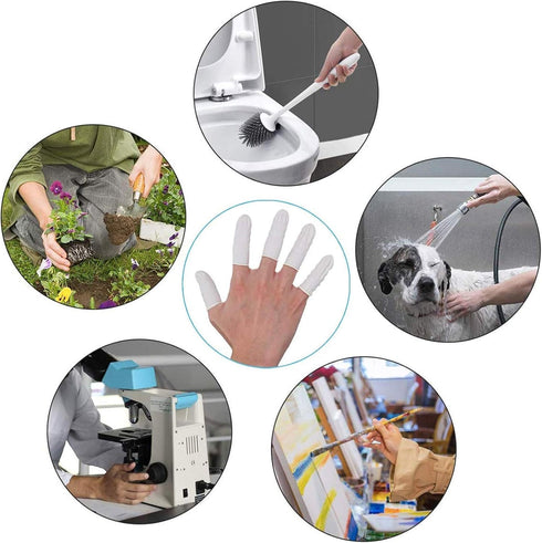 Cuttte Approx. 330 PCS Medium Latex Finger Cots, Disposable Finger Gloves Protectors, Thumb Covers for Fingertips