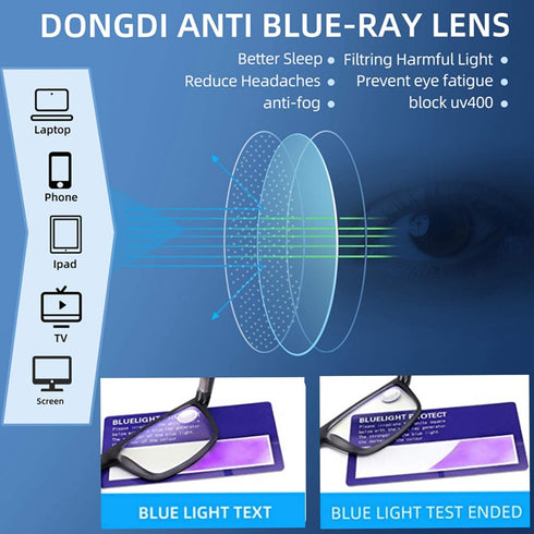 DONGDI Blue Light Blocking Reading Glasses, 4 Pack Computer Readers for Women and Men, Anti Glare UV Ray Filter