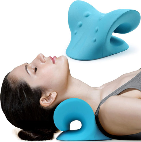 RESTCLOUD Neck and Shoulder Relaxer, Cervical Traction Device for TMJ Pain Relief, Chiropractic Pillow Neck Stretcher