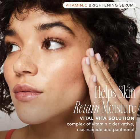 The Face Shop Vitamin C Skin Brightening Serum - Brighten Complexion, Fade Dark Spots, Improve Uneven Skin Tone