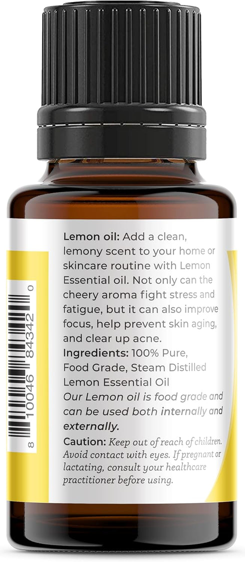 Viva Doria 100% Pure Lemon Essential Oil - Undiluted Food Grade Southwest USA Lemon Oil, 15 mL