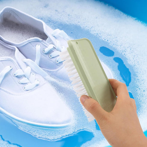 Mobestech 2pcs Cleaning Brush Set, Hand Scrub Brush, Deck Scrub Brush, Tile Scrubber, Shoe Brush, Minimalist Household