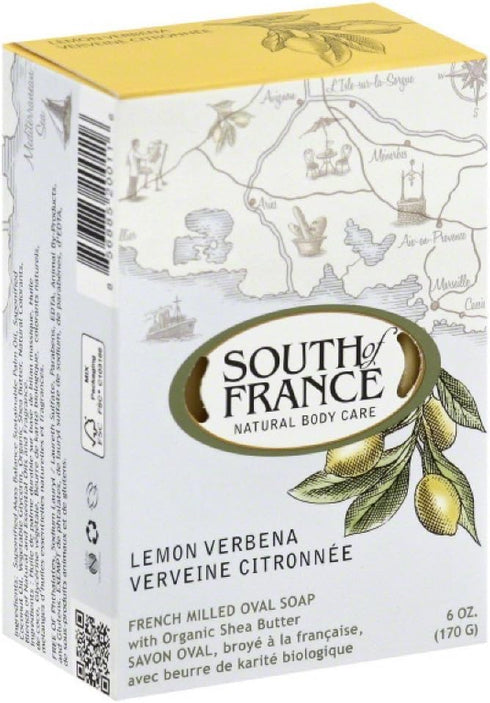 South Of France Natural Bar Soap, Lemon Verbena, 6 Ounce