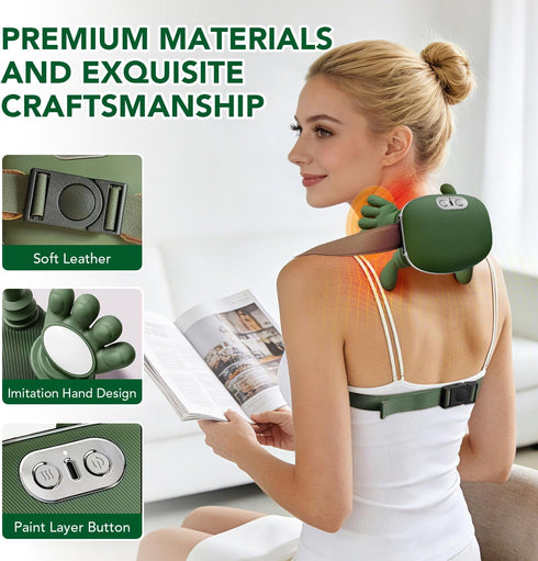 Niifawh 4D Neck Massager, Neck and Back Massager with Heat, Portable Body Massager for Shoulder, Kneading Simulated