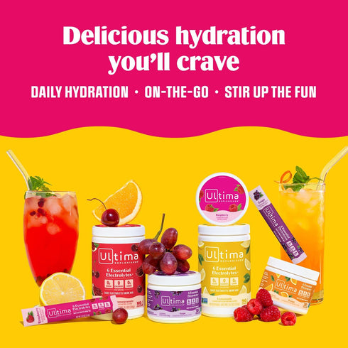Pack, 20 Stickpacks Packets 6 Ultima Replenisher Daily Electrolyte Powder Tropical Variety Zero Sugar Hydration