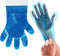1000 Pack Blue Disposable Poly Gloves for Restaurants, Pastry Shops, and Grocery Stores