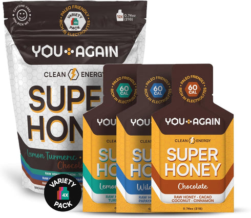 You Again Super Honey Packets - Variety | Workout Clean Energy Gel