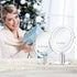 Vanity Mirror Makeup Mirror with Stand, 1X/15X Magnification Double Sided 360 Degree Swivel Mirror, 7.4 Inch Portable