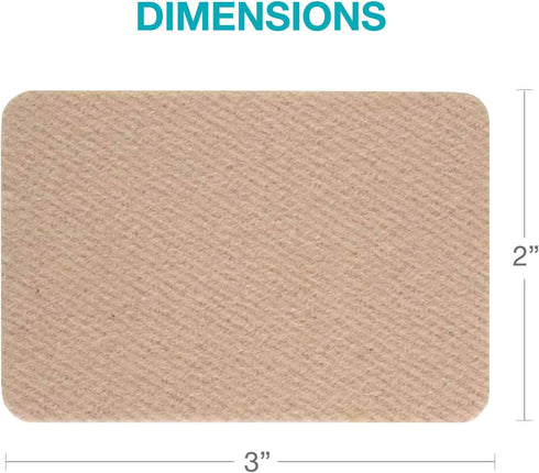Steins Moleskin Foot Blister Heel Pads, Tan, 2" x 3", 100 Count with Adhesive Backing
