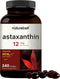 NatureBell Astaxanthin 12mg, 240 Softgels | Natural Antioxidant from Microalgae for Eye, Skin & Cellular Health, Max