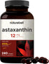 NatureBell Astaxanthin 12mg, 240 Softgels | Natural Antioxidant from Microalgae for Eye, Skin & Cellular Health, Max
