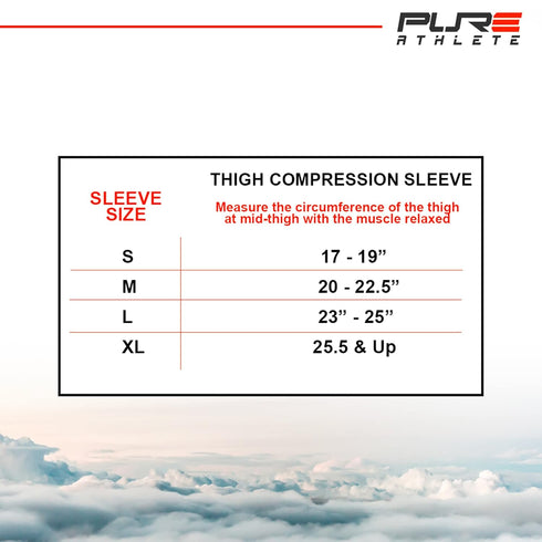 Thigh Compression Sleeve for Hamstring, Quadriceps, Groin Pulls - Athletic Support (Single) - 2 Sleeves - Midnight