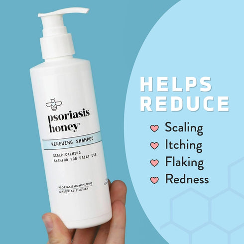 Renewing Shampoo for Itchy & Dry Scalp Treatment, Psoriasis Shampoo with Argan Oil for Women & Men (8oz)