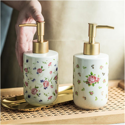 REFKIT Bathroom Hand sanitizer Bottle Hotel Toilet Shampoo Shower Gel Press Bottle Disinfectant Bottle(B)