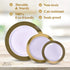 SILVER SPOONS Elegant Disposable Salad Plates - (10 pc) Heavy Duty 9” Fine Plastic Dishes for Parties - Ritz (Gold)