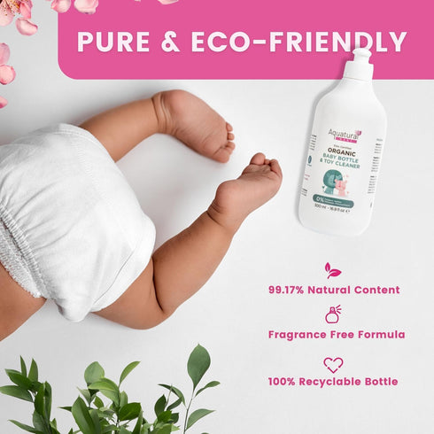 Wash%99 16.9 Oz Baby Bottle Soap & Dish Soap, Toy Cleaner, Fragrance Free, Hand Natural Content, Quink Rinse
