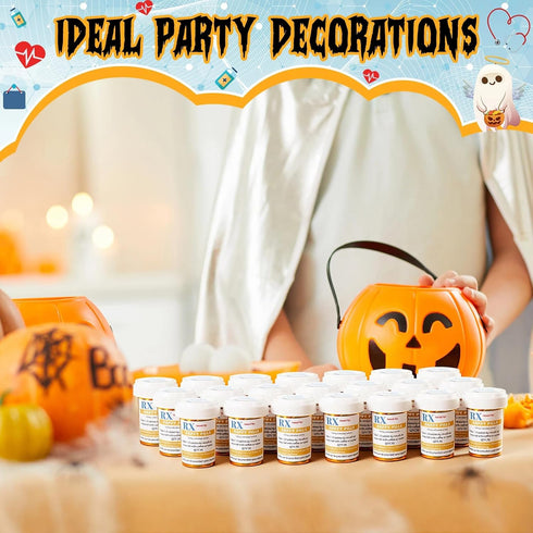 RimCereal 50 Set 50 50 Serve(20 Nursing Graduation Party Supplies Empty Pill Bottles with Caps Plastic Medicine
