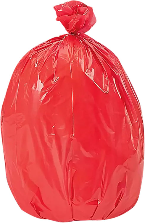 USA-Made Colorful Trash Bags, Variety of Sizes and Colors, 10, RED 14 GALLONS