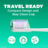 GUM Sonic Powered Toothbrush, Tapered Bristles Clean Below The Gumline, Bundle, White, 1 Handle + 2 Refills