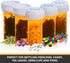 Plastic Empty Pill Bottles with Double Sided Use Caps - Child Resistant & Easy Open Medicine Container (8 Dram, 12pcs)