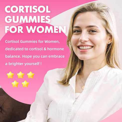 Gummies Gummies 60 Count Cortisol for Women, Cortisol Supplements with Magnesium Ashwagandha Rhodiola Rosea